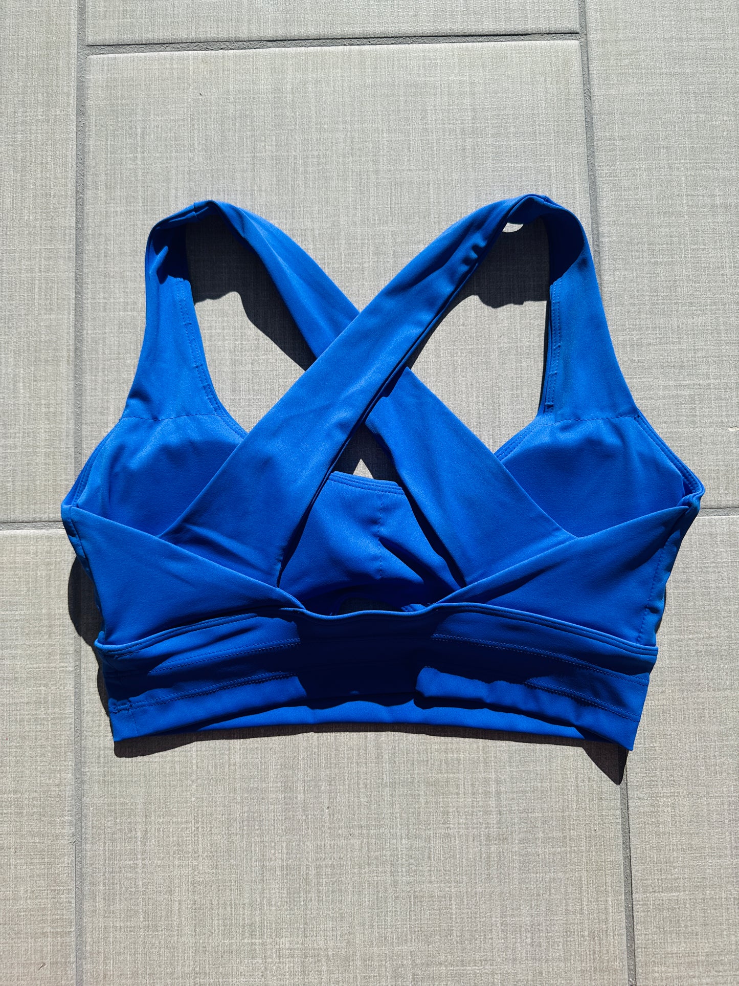 Cobalt Blue Keyhole Sports Bra